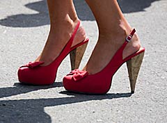 red shoes